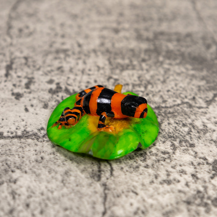 Orange And Black Poison Dart Frog Tagua Carving