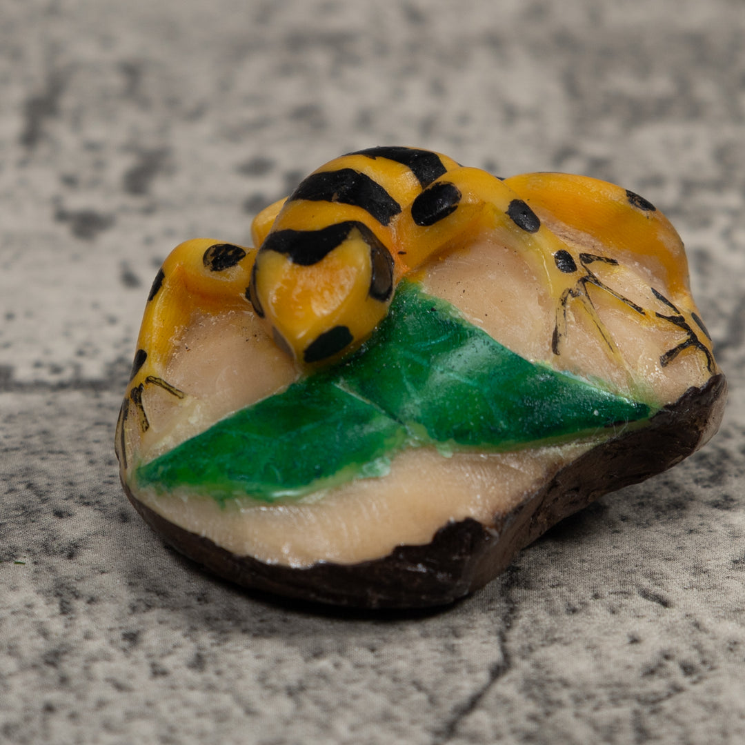 Golden Frog Tagua Carving