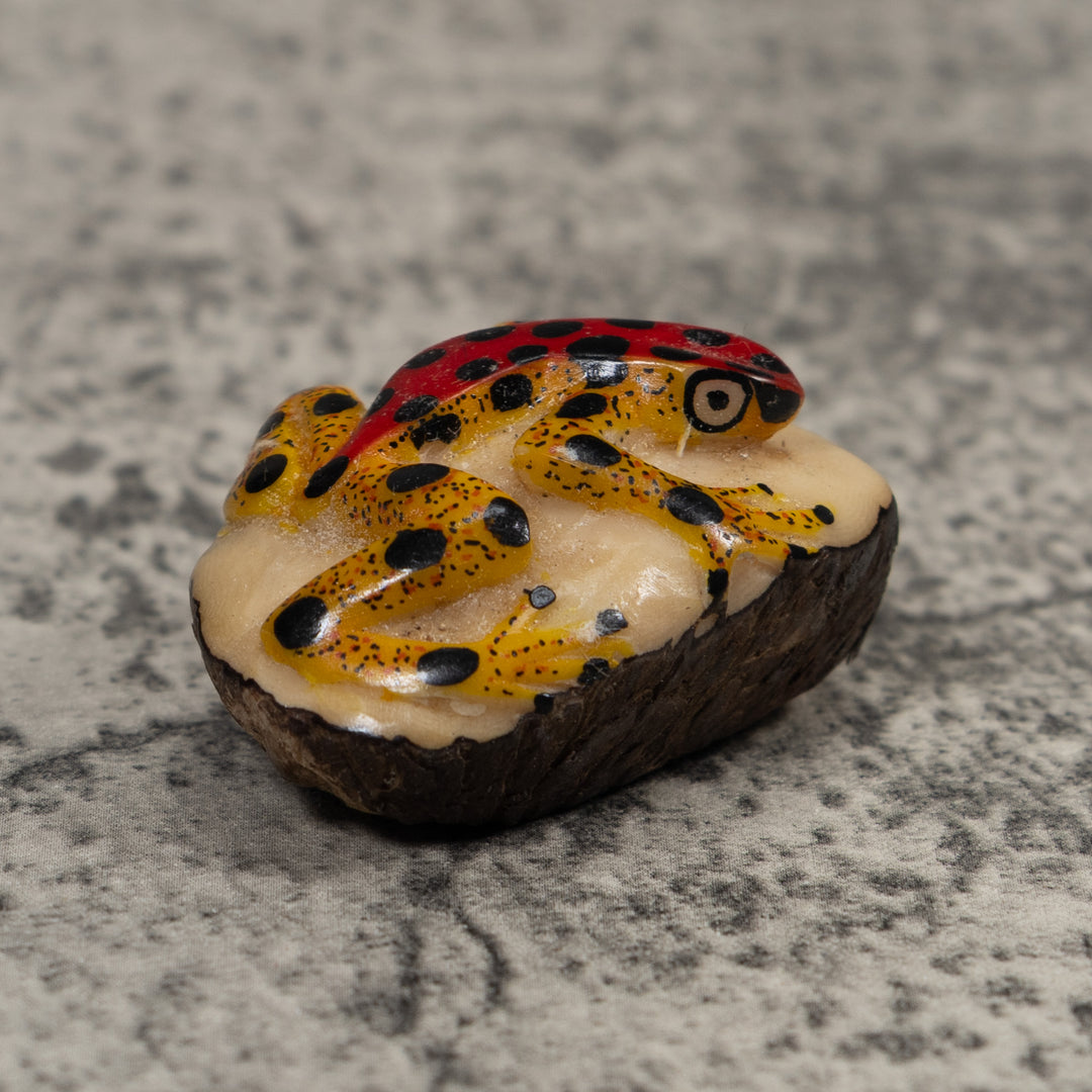 Vintage Poison Dart Frog Tagua Carving