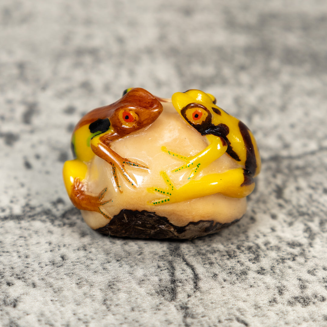 Double Poison Dart Frog Tagua Carving