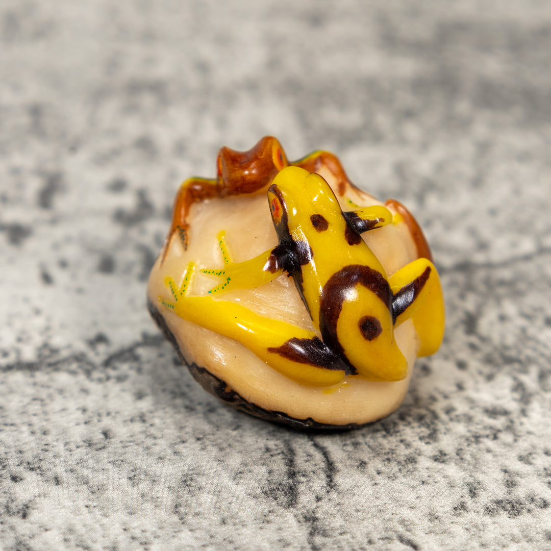 Double Poison Dart Frog Tagua Carving