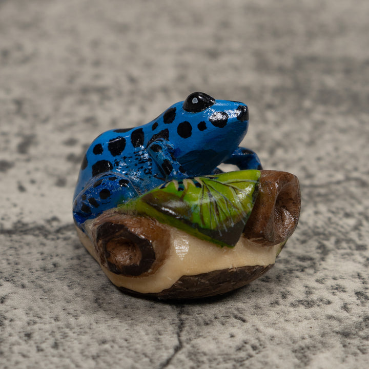 Blue Poison Dart Frog Tagua Carving
