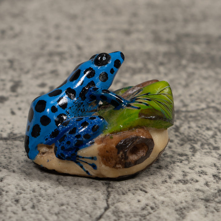 Blue Poison Dart Frog Tagua Carving