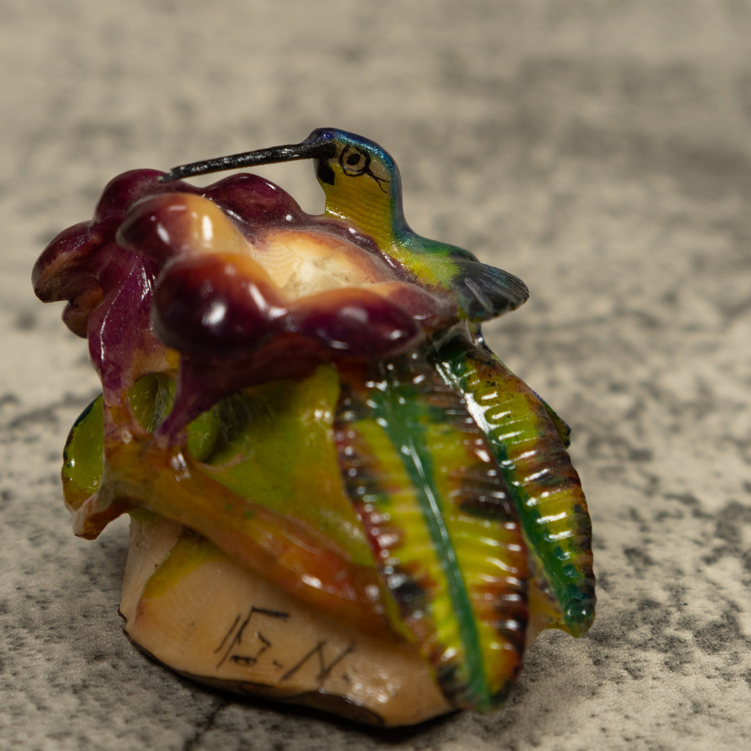 Hummingbird Tagua Carving