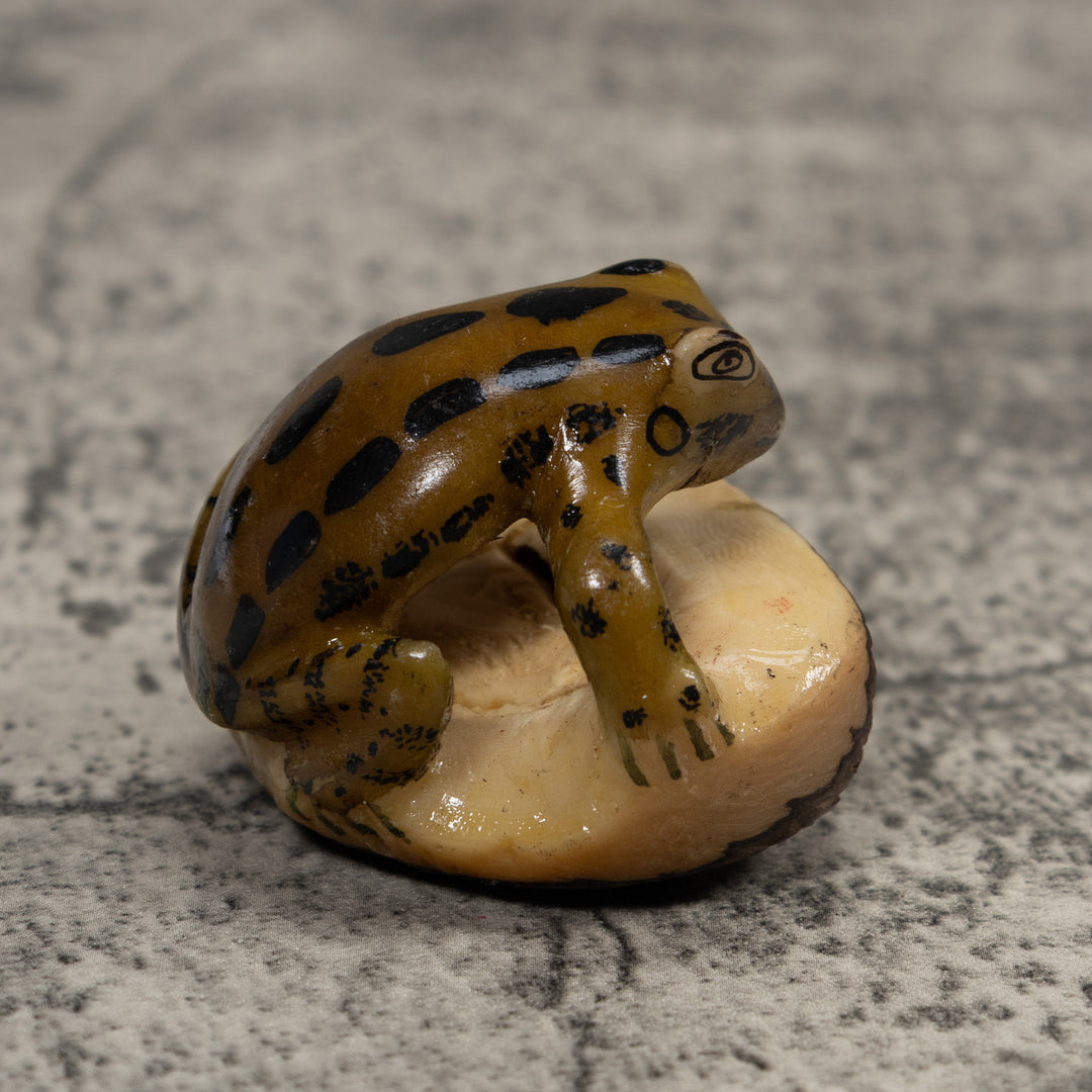 Vintage Frog Tagua Carving