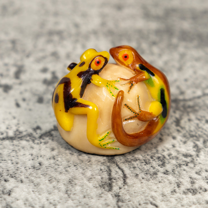 Double Poison Dart Frog Tagua Carving
