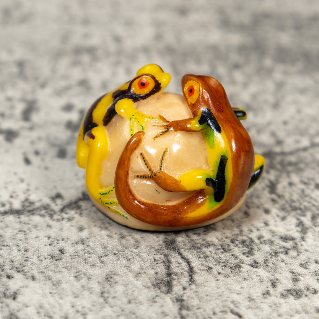 Double Poison Dart Frog Tagua Carving