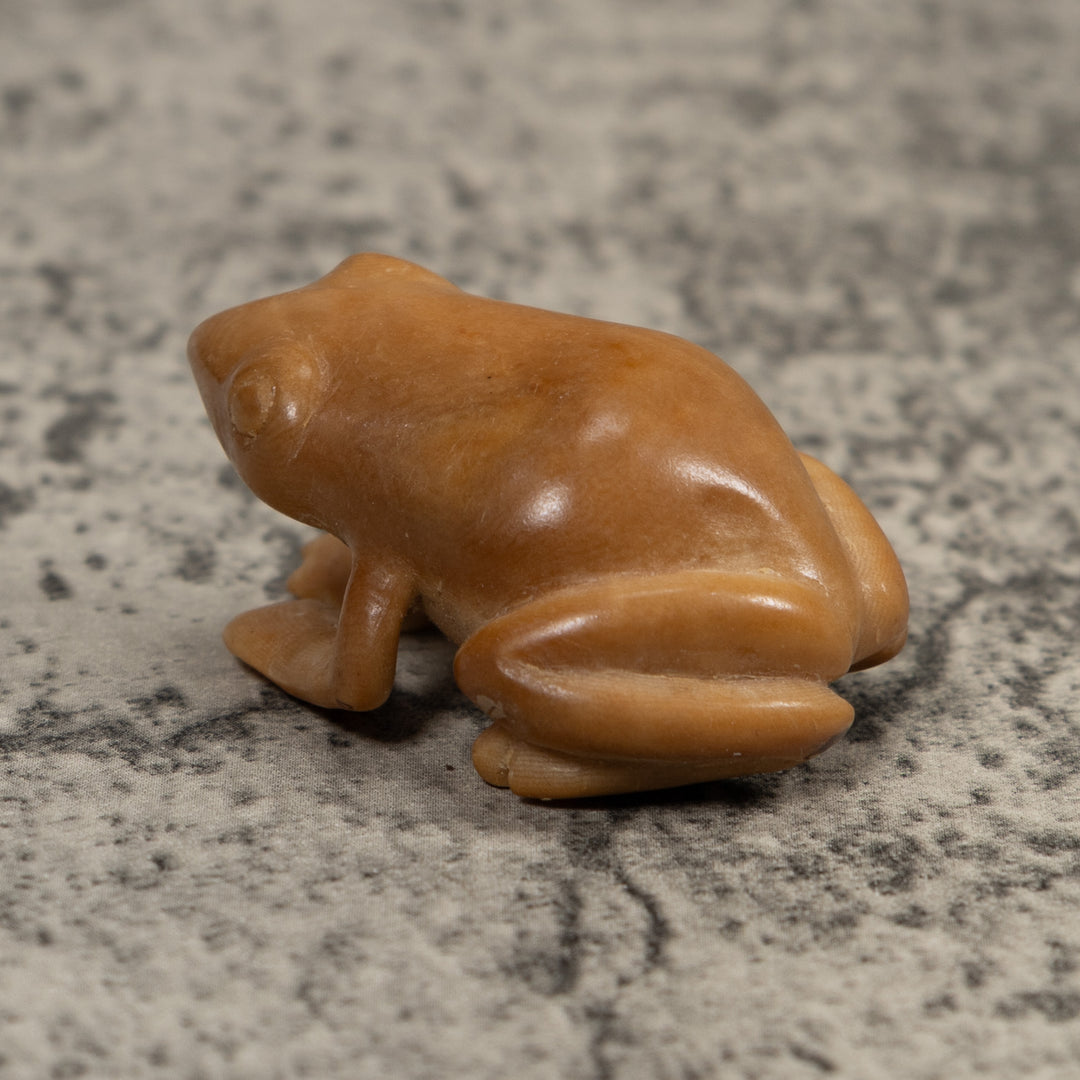 Vintage Free Standing Frog Tagua Carving
