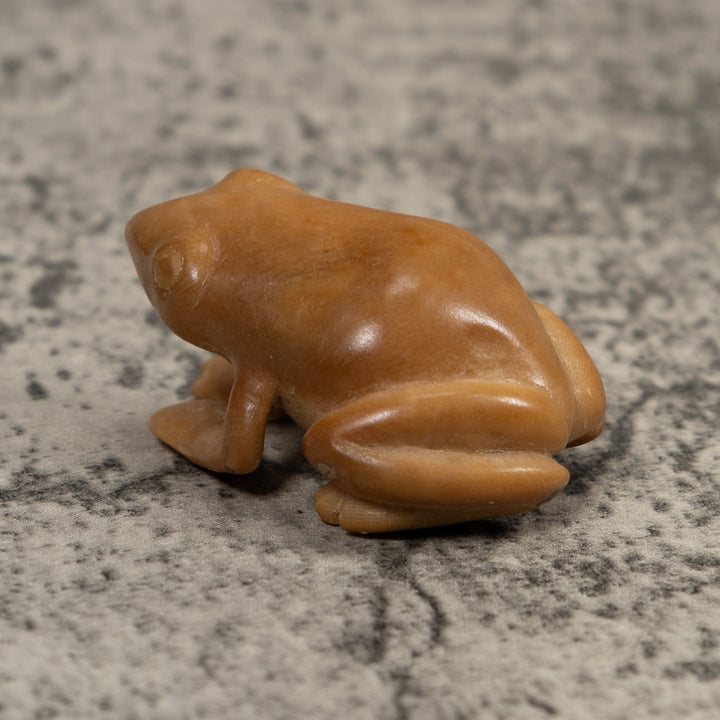 Vintage Free Standing Frog Tagua Carving