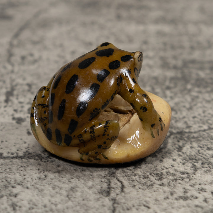 Vintage Frog Tagua Carving
