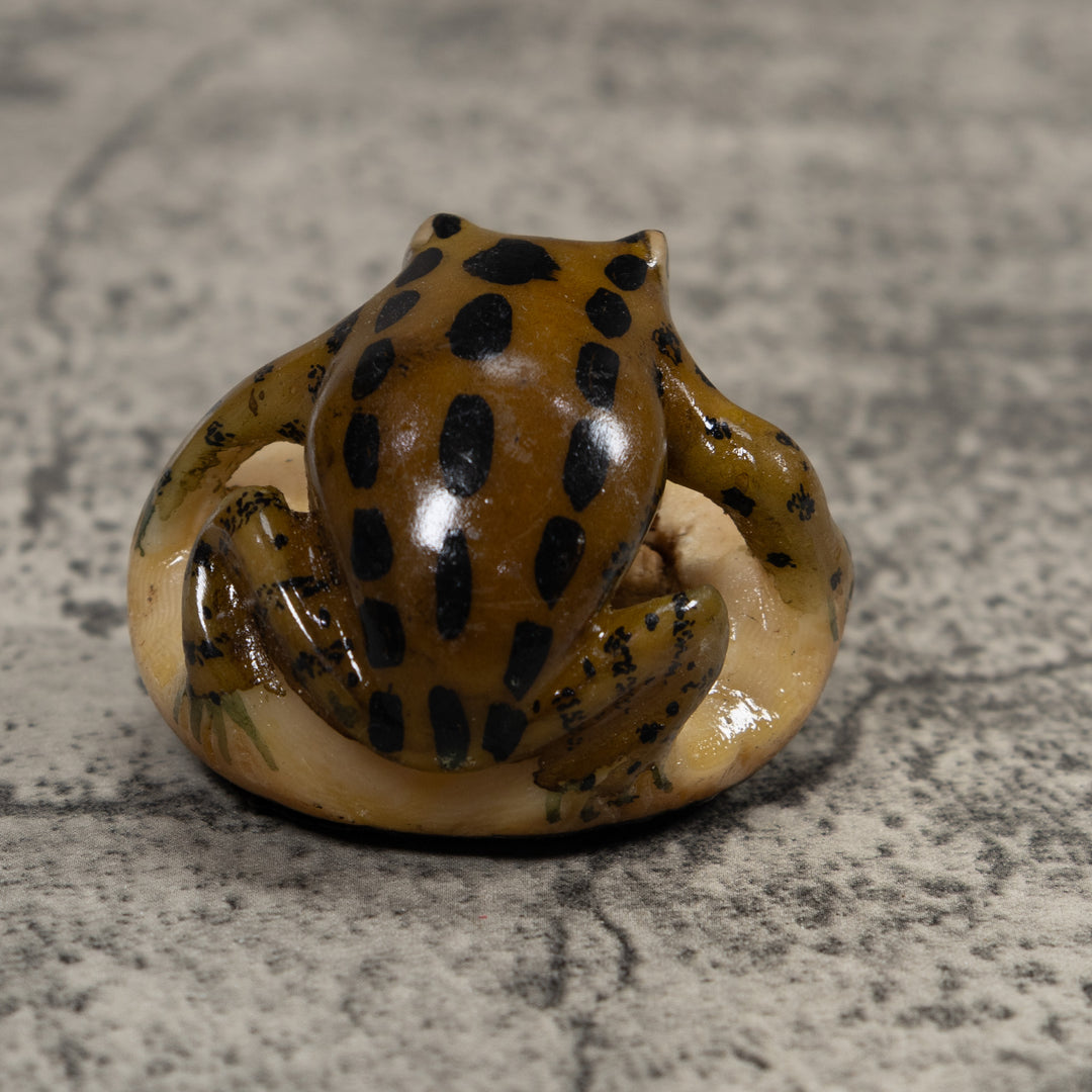 Vintage Frog Tagua Carving