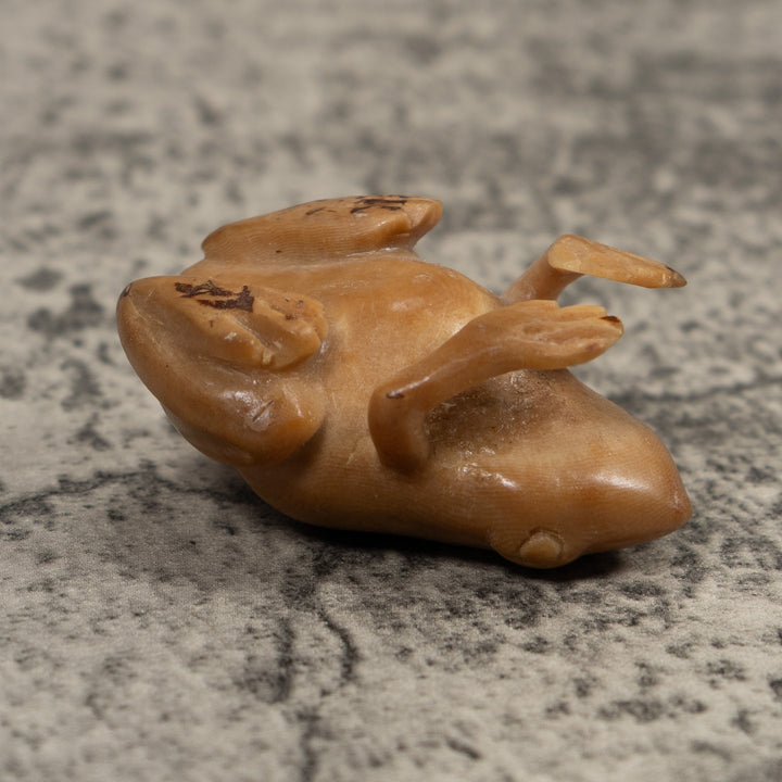 Vintage Free Standing Frog Tagua Carving