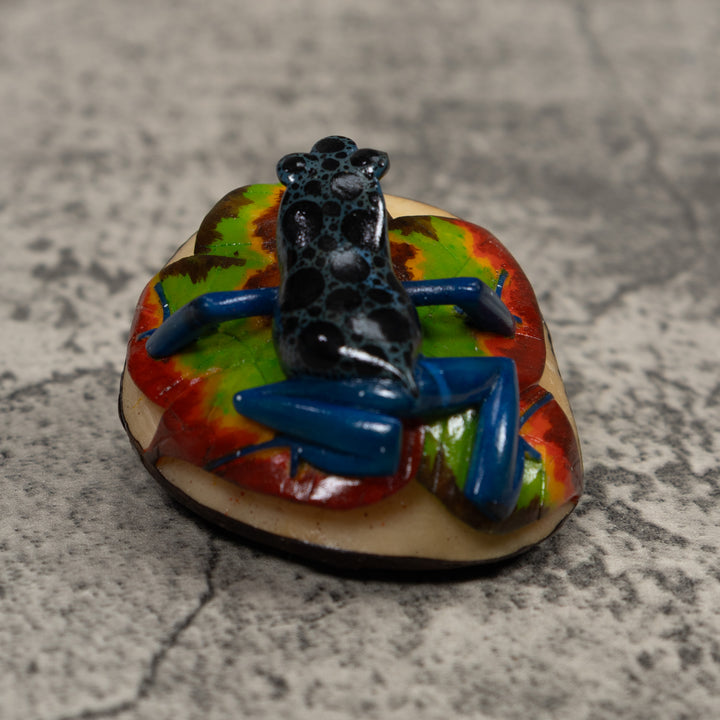 Blue Poison Dart Frog Tagua Carving