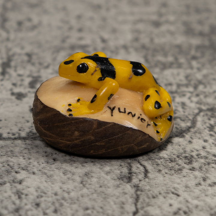 Golden Frog Tagua Carving