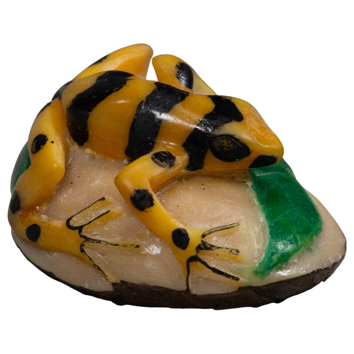 Golden Frog Tagua Carving