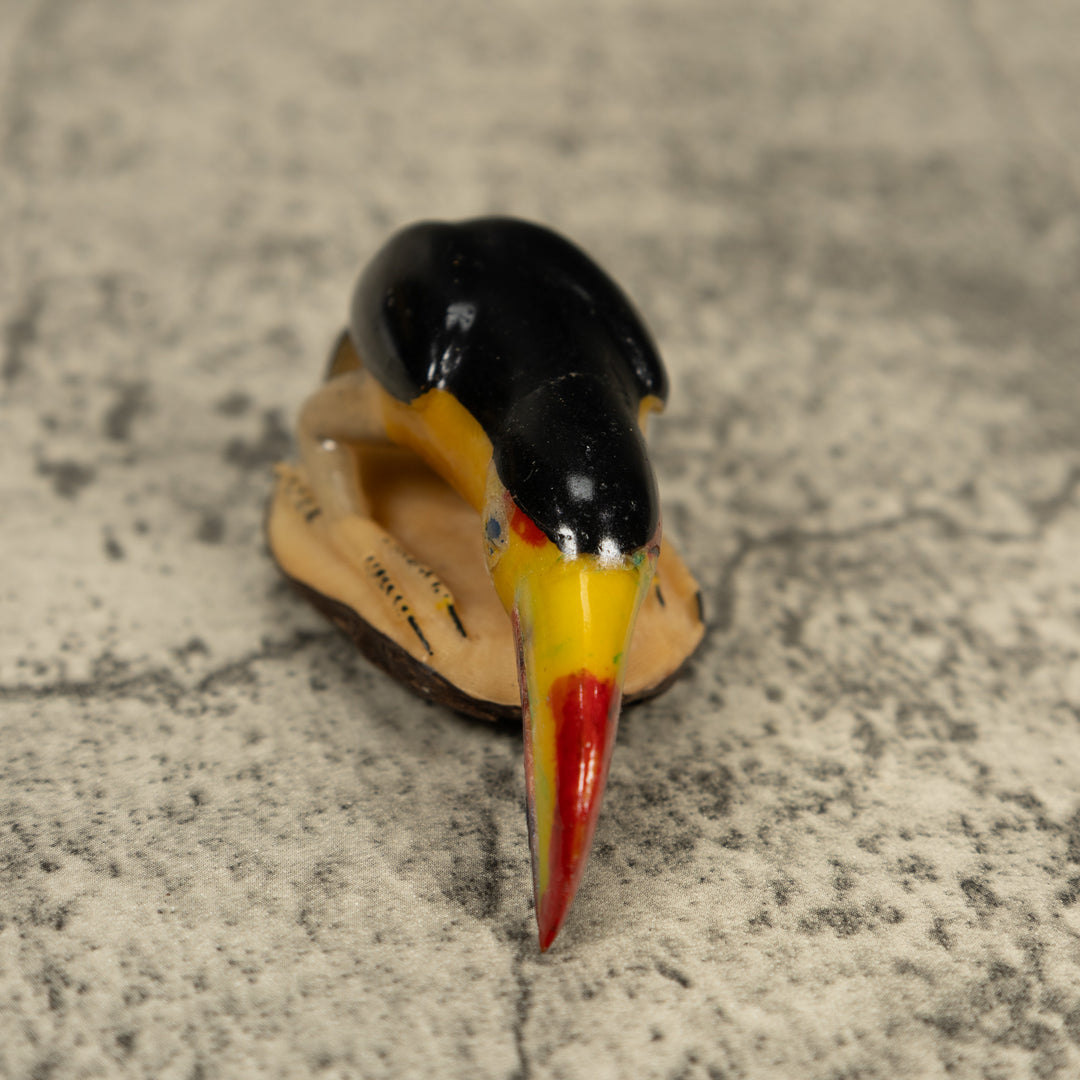 Vintage Toucan Parrot Bird Tagua Carving