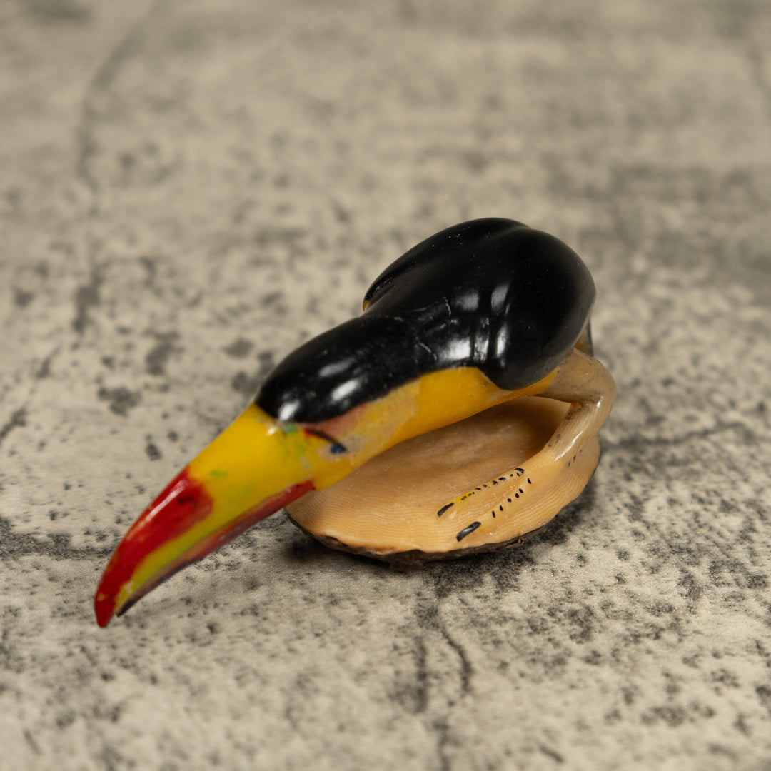 Vintage Toucan Parrot Bird Tagua Carving