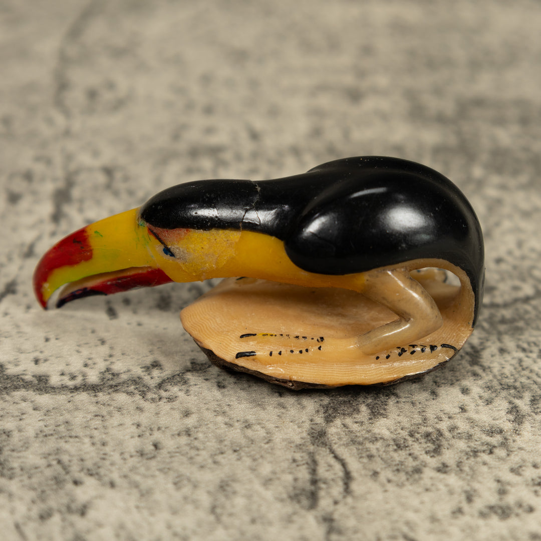 Vintage Toucan Parrot Bird Tagua Carving