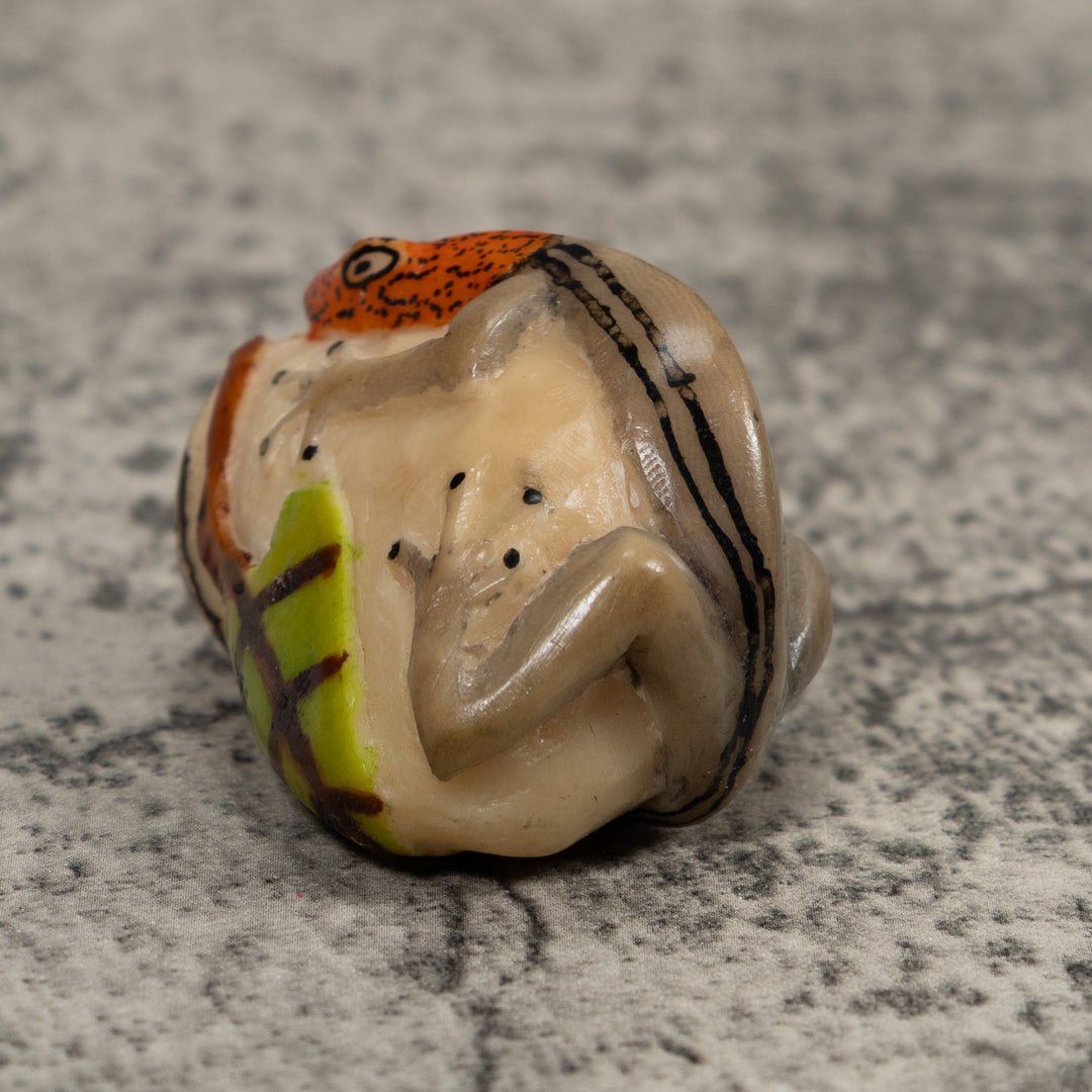 Redhead Gecko Lizard Reptile Tagua Carving