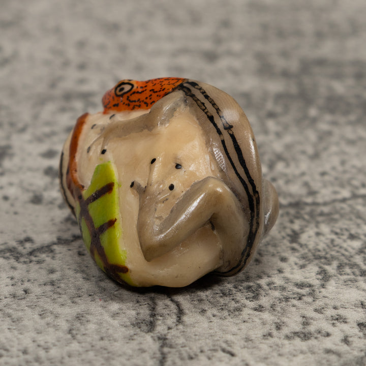Redhead Gecko Lizard Reptile Tagua Carving