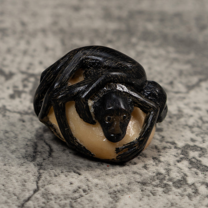 Double Howler Monkey Tagua Carving