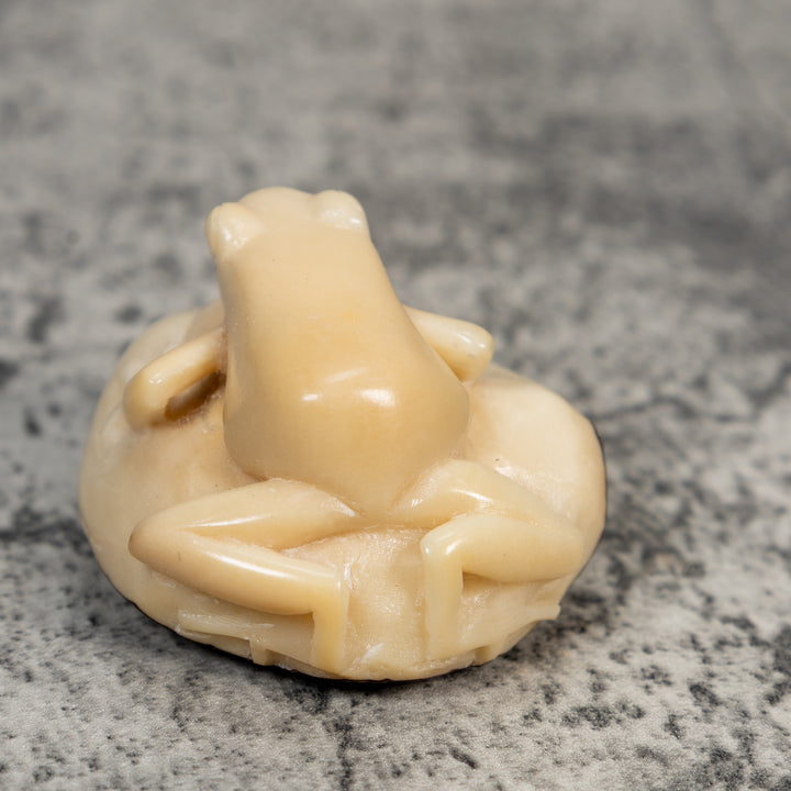 Natural White Rainforest Frog Tagua Carving