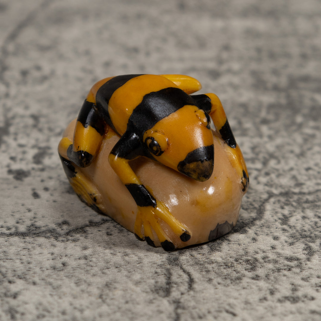 Vintage Poison Dart Frog Tagua Carving
