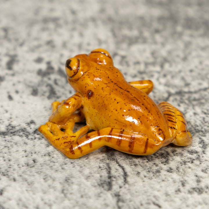 Free-Standing Brown Frog Tagua Carving