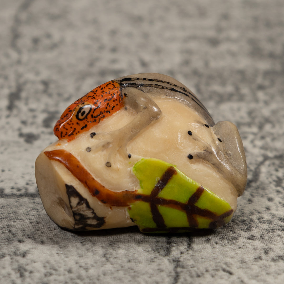 Redhead Gecko Lizard Reptile Tagua Carving