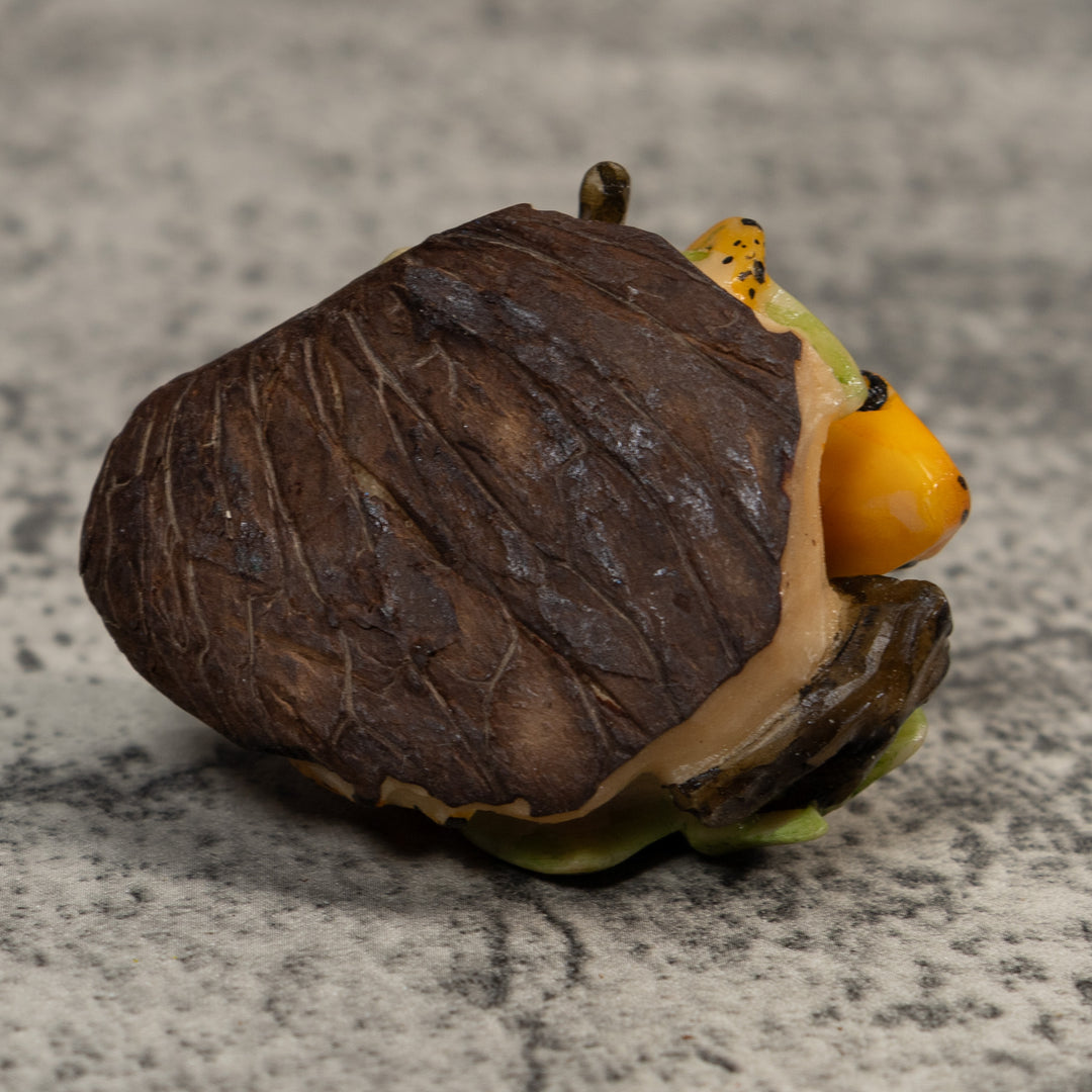 Gold Black And Green Poison Dart Frog Tagua Carving