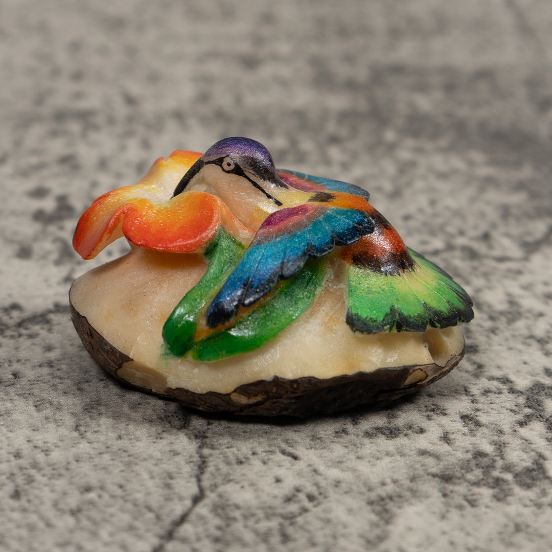 Hummingbird Tagua Carving
