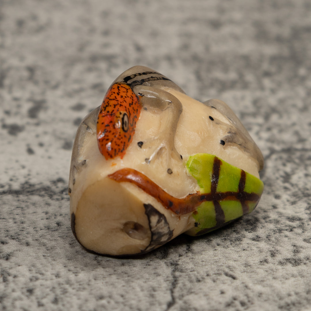 Redhead Gecko Lizard Reptile Tagua Carving