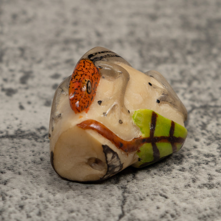 Redhead Gecko Lizard Reptile Tagua Carving