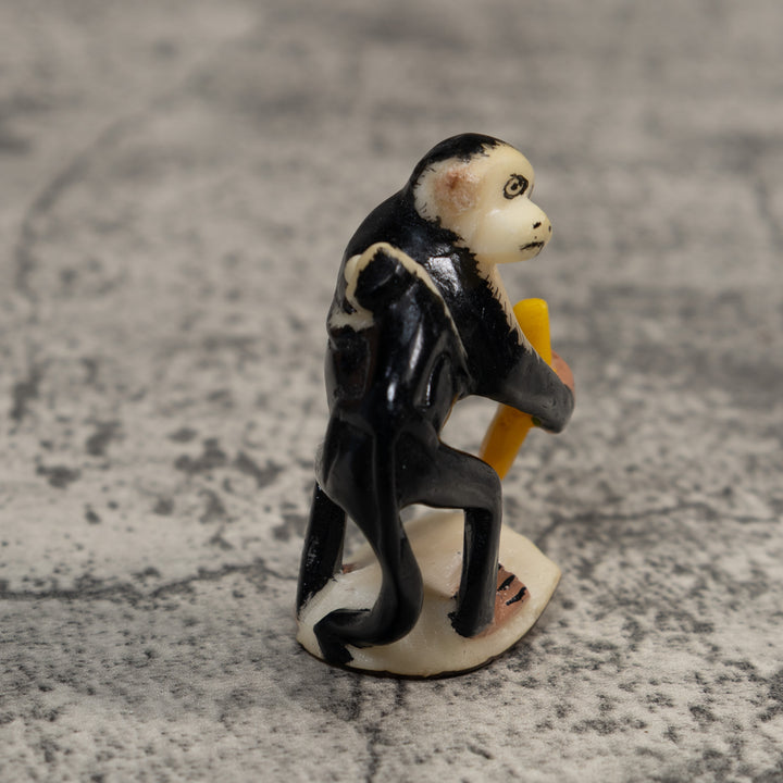 White face Monkey With Infant Tagua Carving