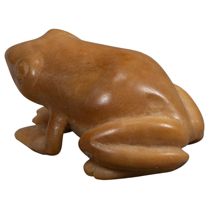 Vintage Free Standing Frog Tagua Carving