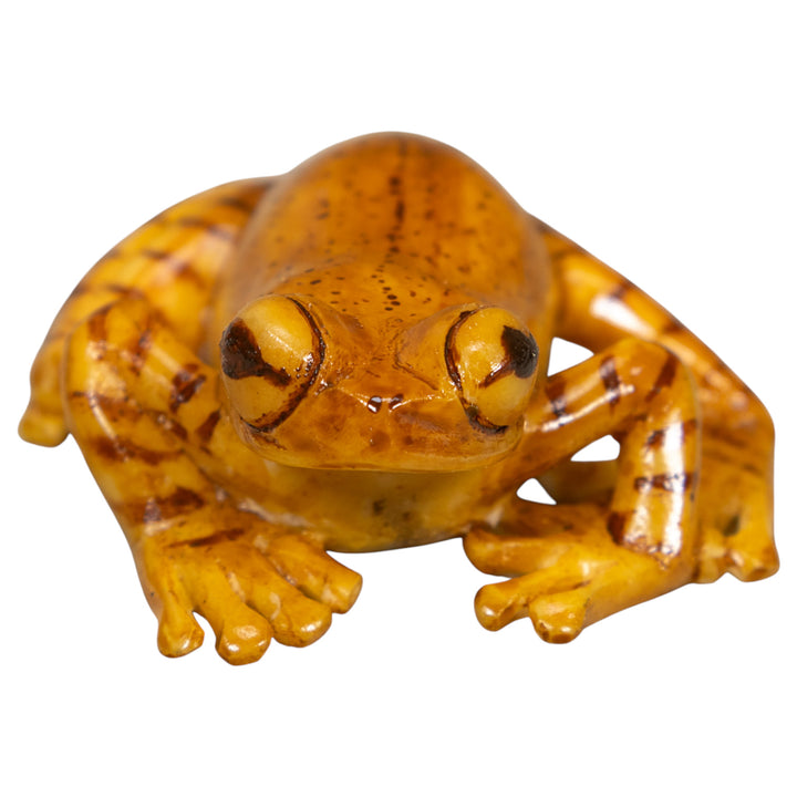 Free-Standing Brown Frog Tagua Carving