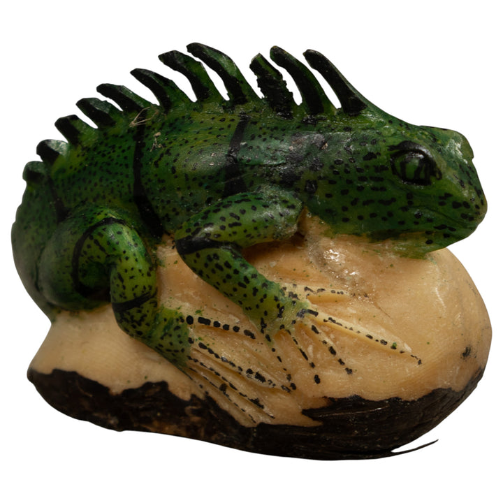Vintage Iguana Lizard Reptile Tagua Carving