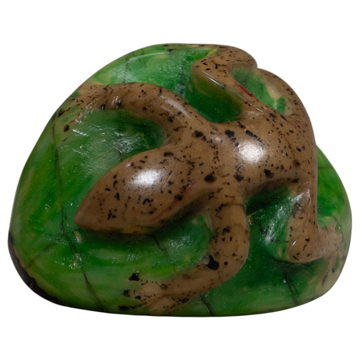 Vintage Gecko Scarf Ring Tagua Carving