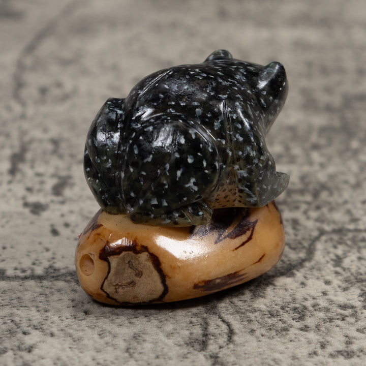 Vintage Toad Frog Tagua Carving