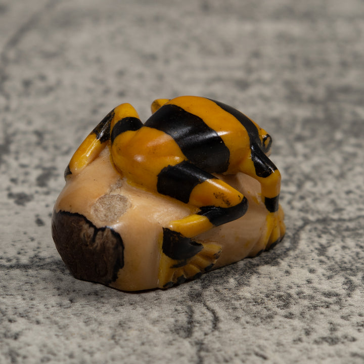 Vintage Poison Dart Frog Tagua Carving