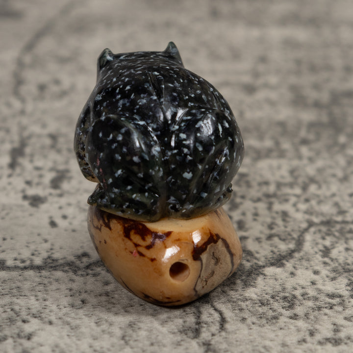 Vintage Toad Frog Tagua Carving