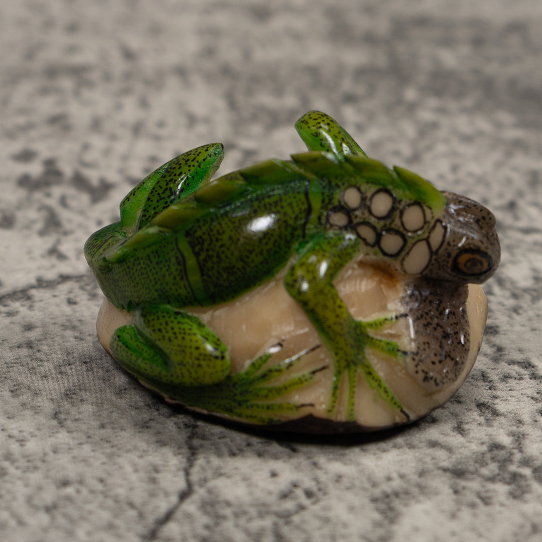Iguana Lizard Reptile Tagua Carving