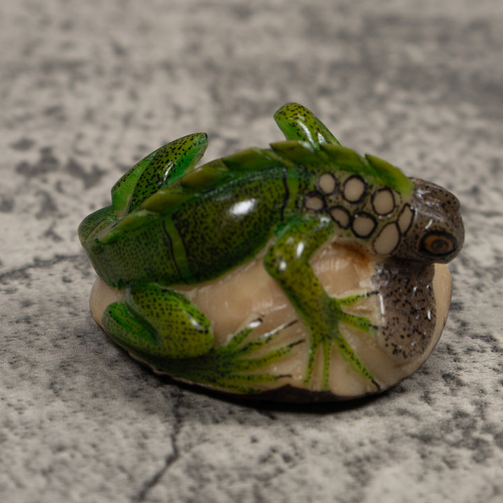 Iguana Lizard Reptile Tagua Carving