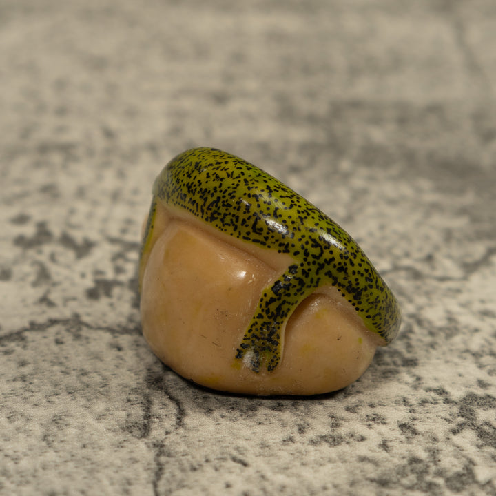 Green Gecko Lizard Tagua Carving