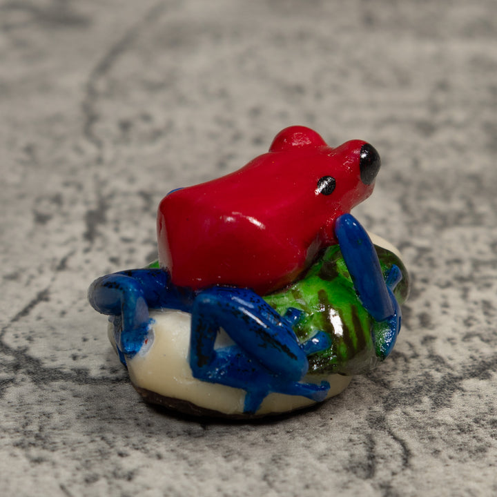 Red Blue And Green Poison Dart Frog Tagua Carving