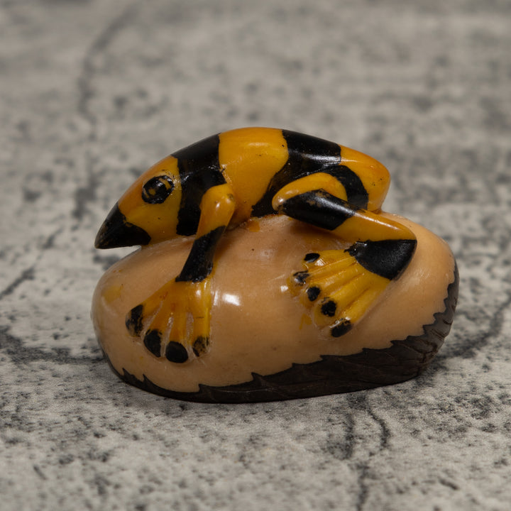 Vintage Poison Dart Frog Tagua Carving