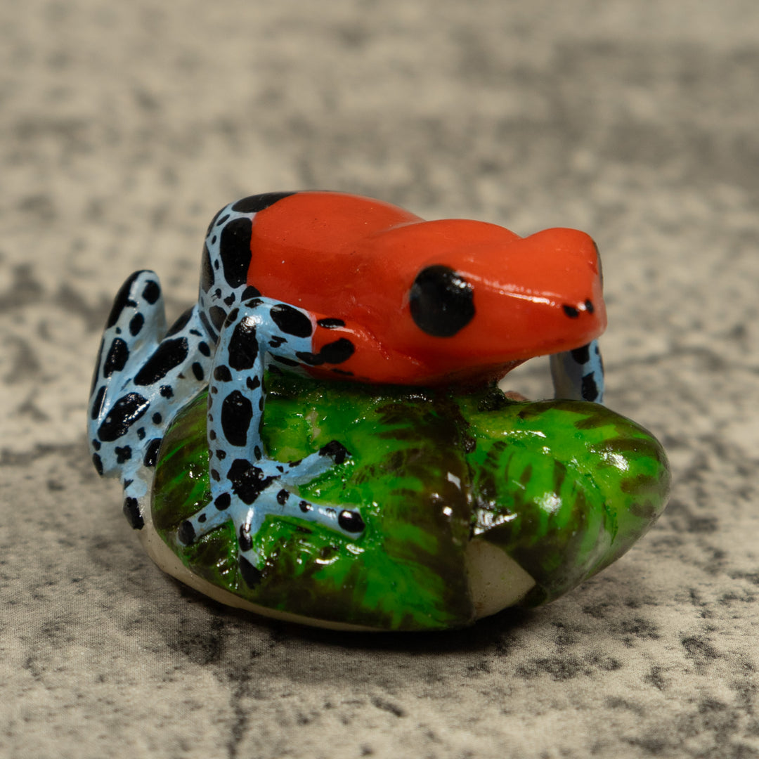 Red And Blue Poison Dart Frog Tagua Carving