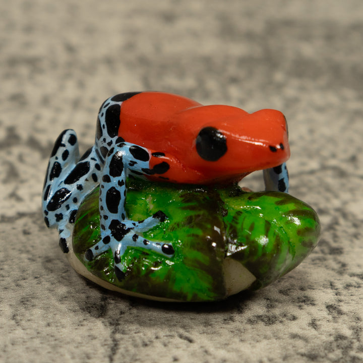 Red And Blue Poison Dart Frog Tagua Carving
