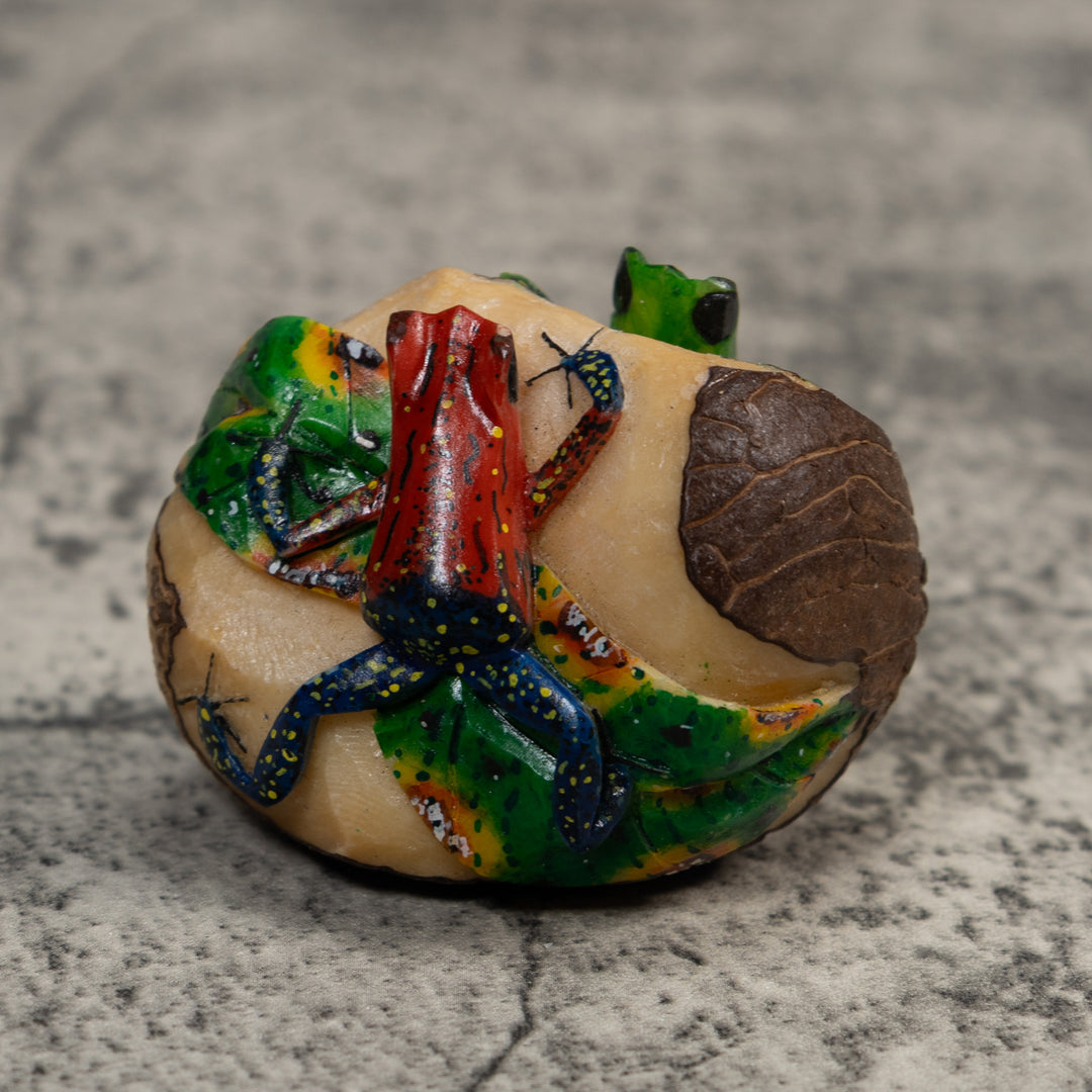 Double Poison Dart Frog Tagua Carving