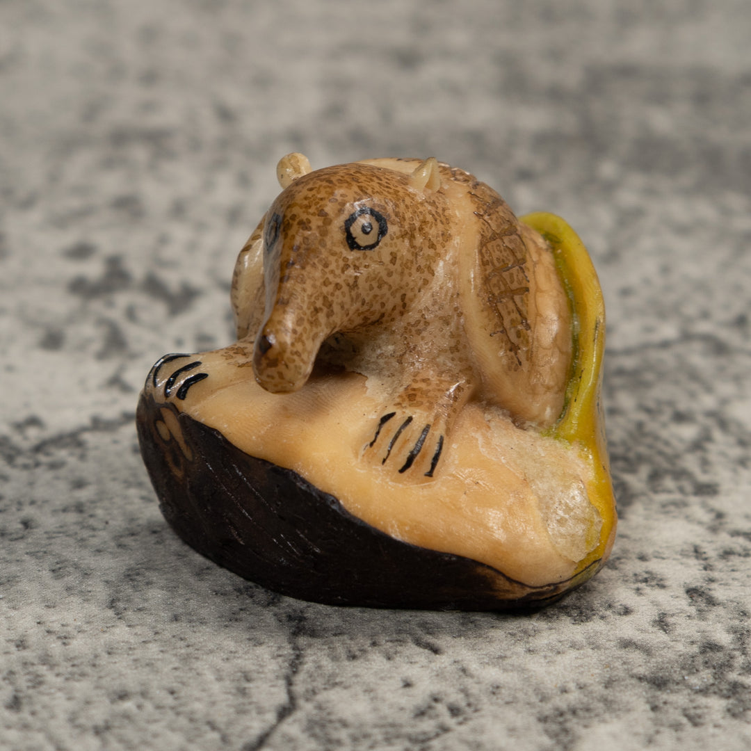 Vintage Armadillo Tagua Carving